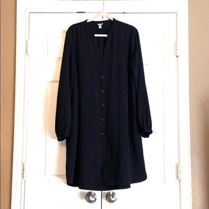 Black Button Up Dress | XXL